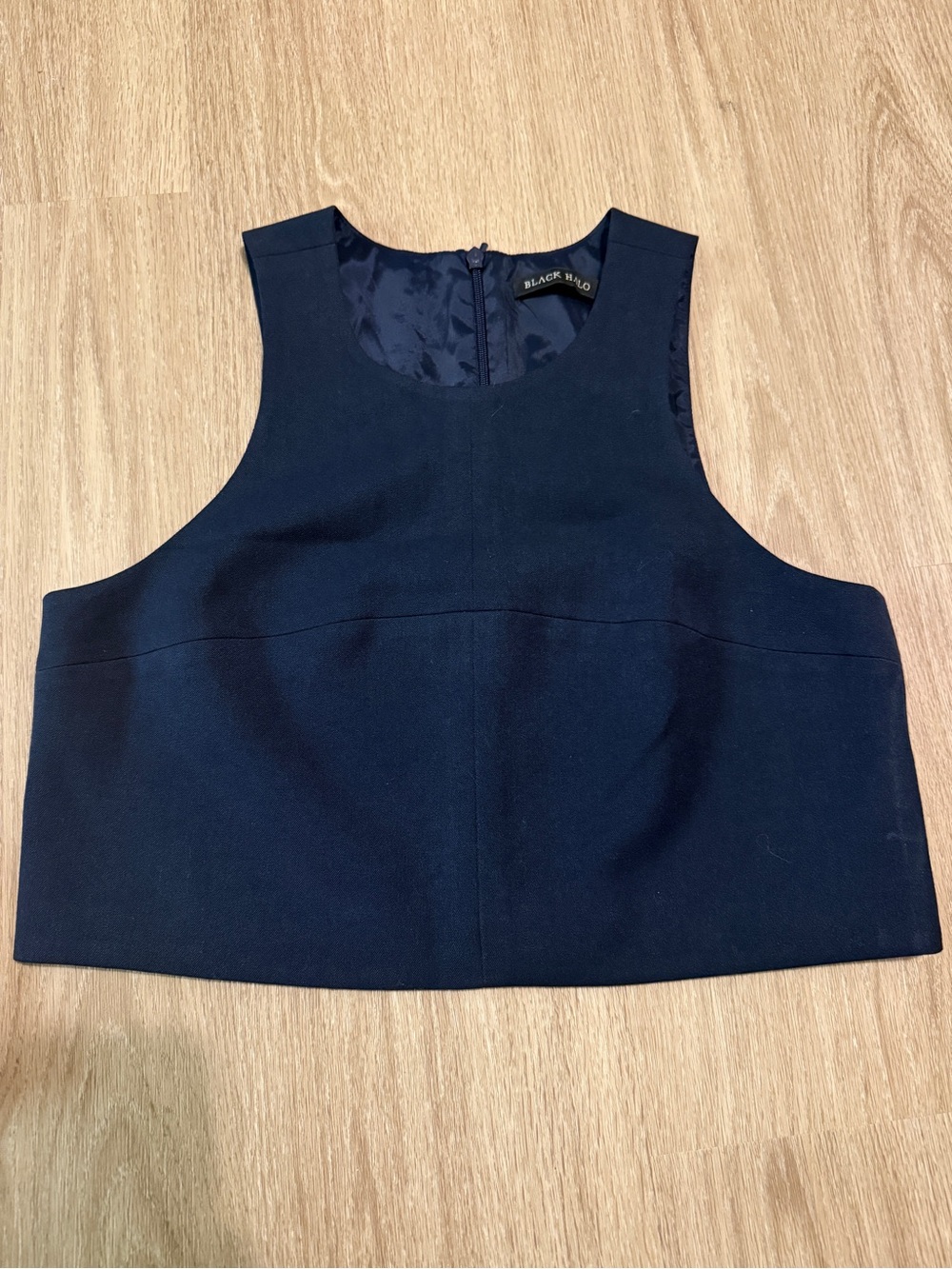 Never worn Black Halo Navy Blue Crop Top Size 0